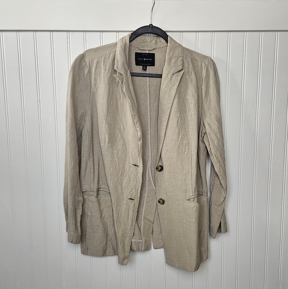 lucky brand linen blazer